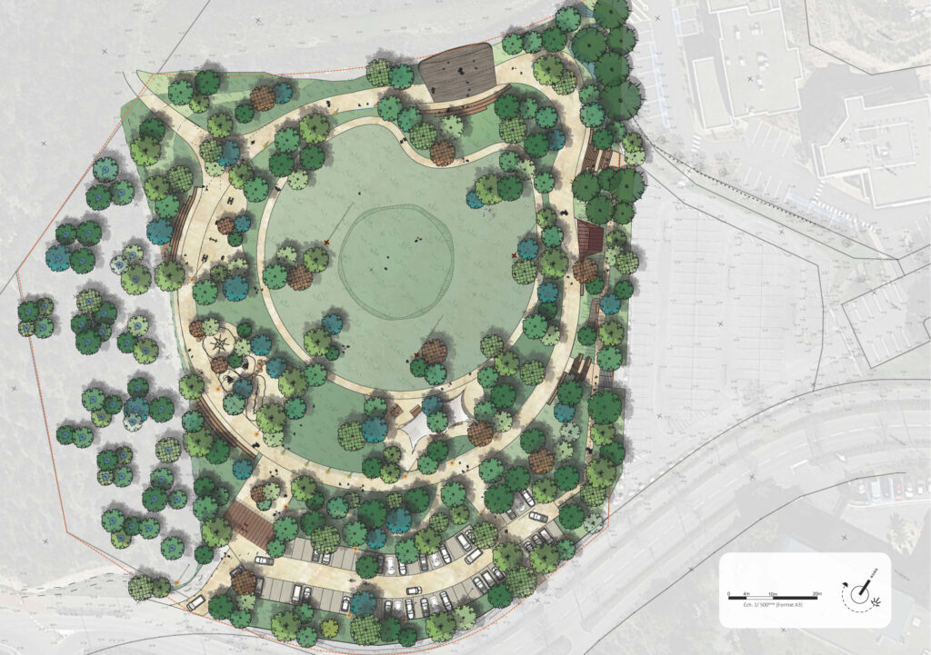 Le paysage du futur parc.